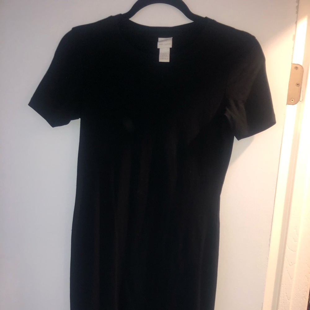 Tight black cotton dress